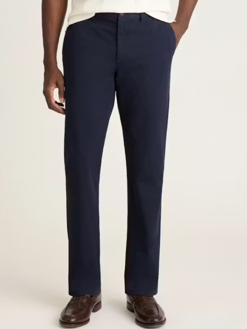 Men's Bonobos Navy Chino Pants - Classic Straight Fit 38 x 30